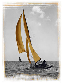 Historical photo of the sail boats